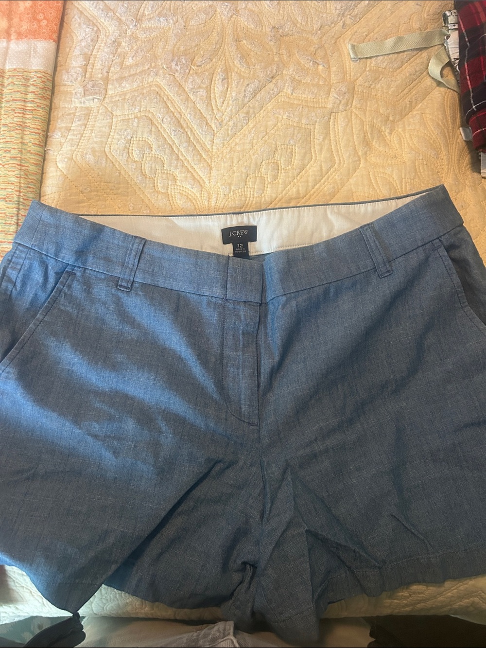 J. Crew Women's Chambray Blue Bermuda Shorts